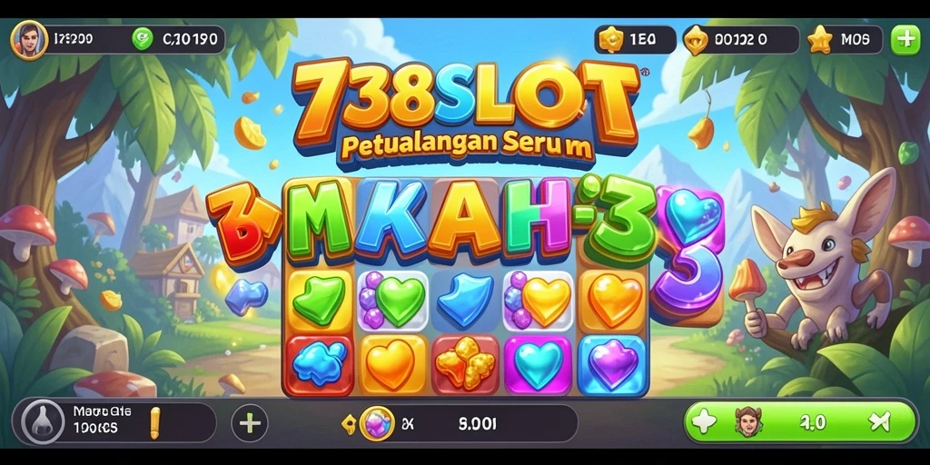Screenshot gameplay 738SLOT yang menampilkan momen seru mencocokkan elemen.