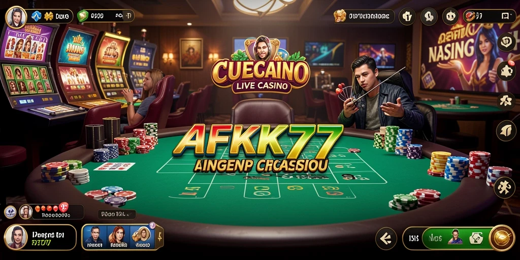 Tampilan menarik dari gameplay Live Casino AFK77 yang mendebarkan.