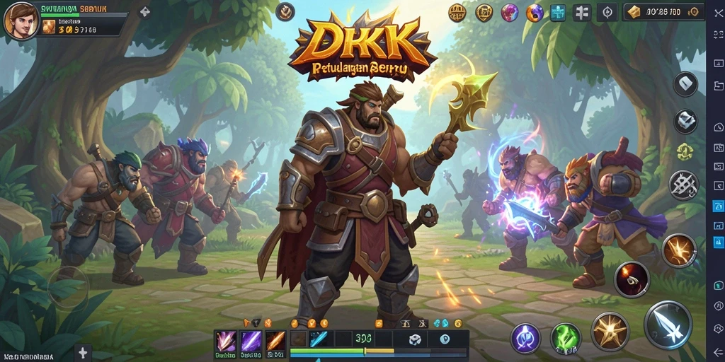Gameplay seru di DKK dengan pertarungan epik dan dunia luas.