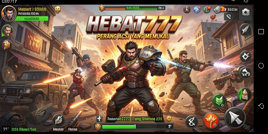 Screenshot gameplay HEBAT777 menampilkan aksi pertarungan yang intens.