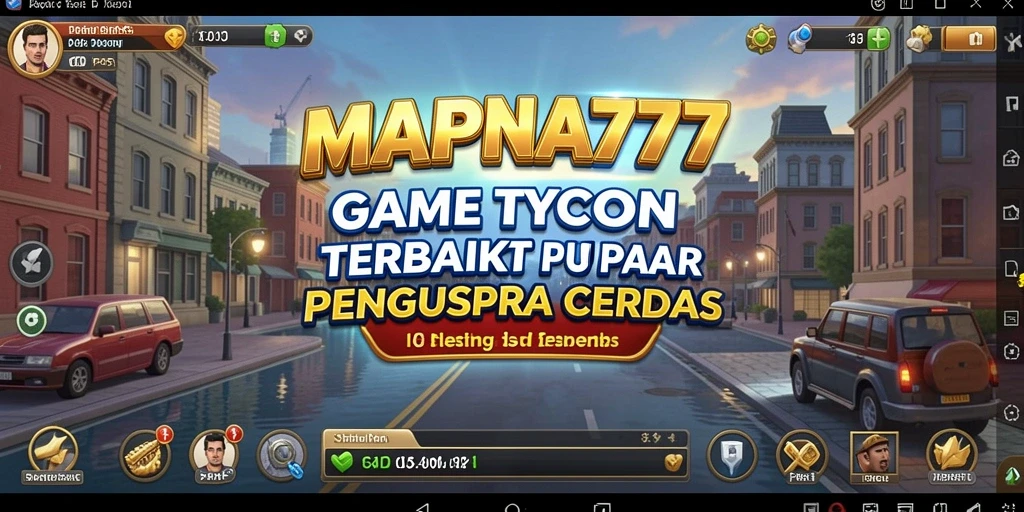 Screenshot menampilkan gameplay seru dan pengelolaan bisnis di MAPNA777.