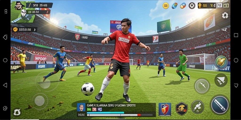 Screenshot MPO08 menampilkan gameplay intens dalam pertandingan olahraga.