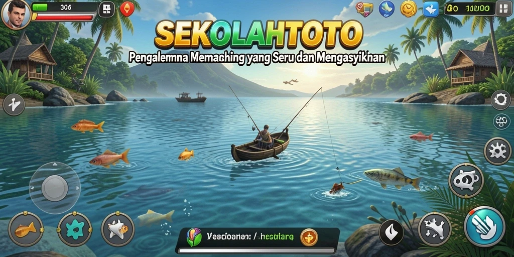 Tampilan menarik dari gameplay SEKOLAHTOTO dengan suasana memancing yang menenangkan.