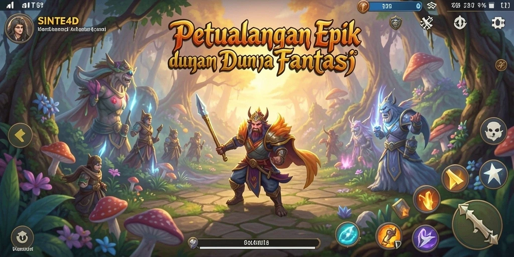Tampilan gameplay RPG yang memukau dari SINTE4D.