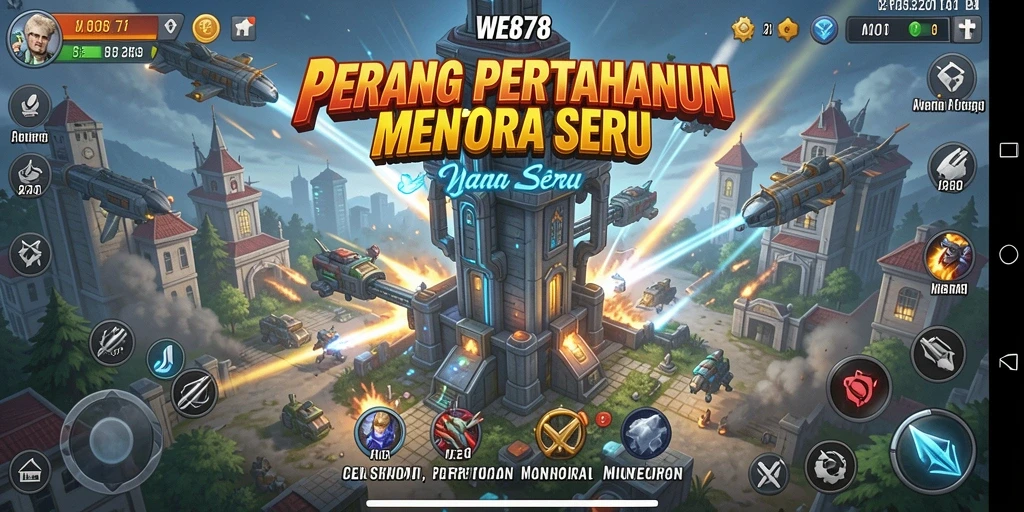 Tampilkan aksi seru dalam permainan Tower Defense WE878.